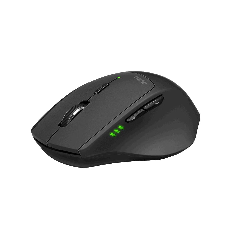 Rapoo Mt550 Mouse Rf Wireless Bluetooth Optical 1600 Dpi Right Hand
