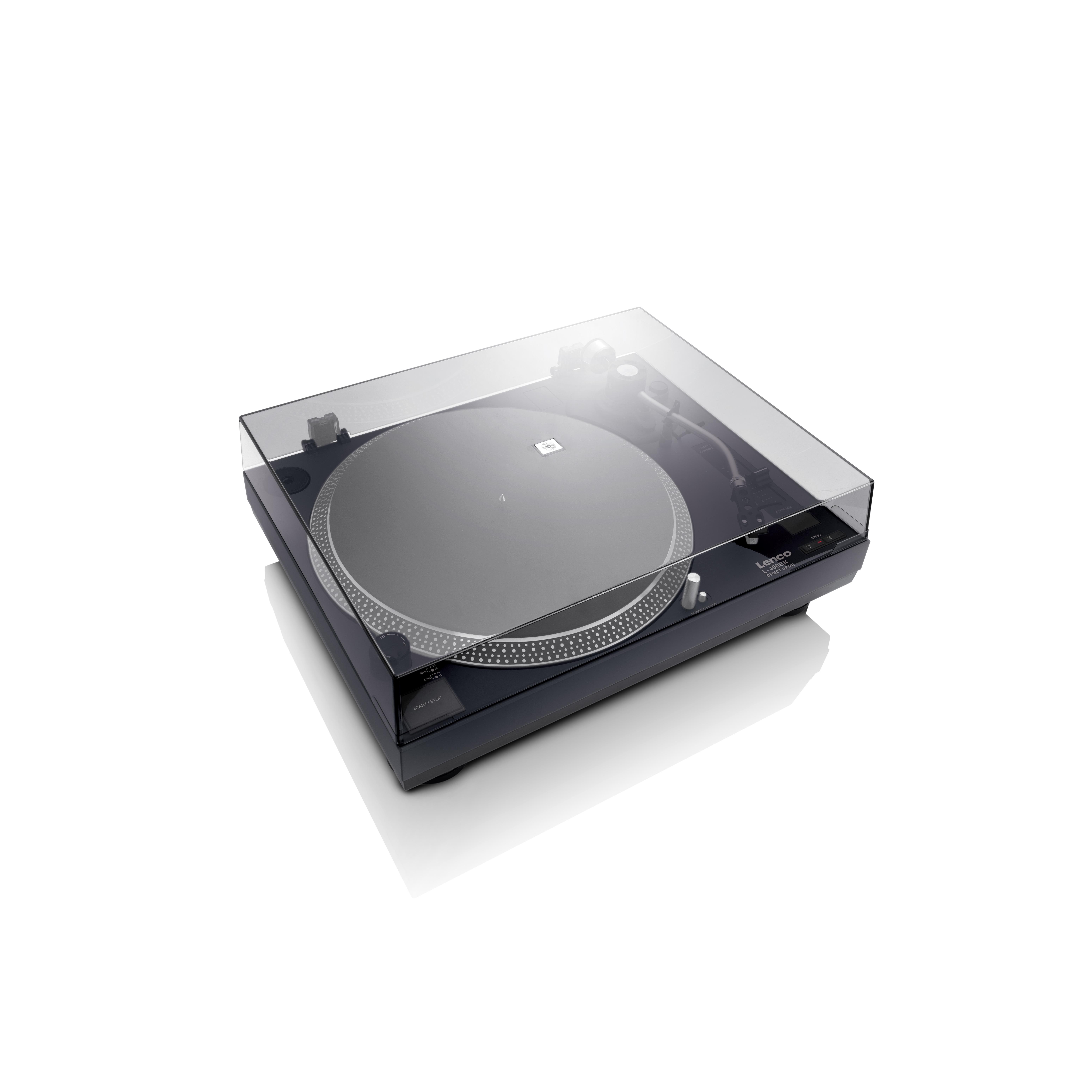 Lenco L 400 Direct Drive Audio Turntable Black Audio Turntable