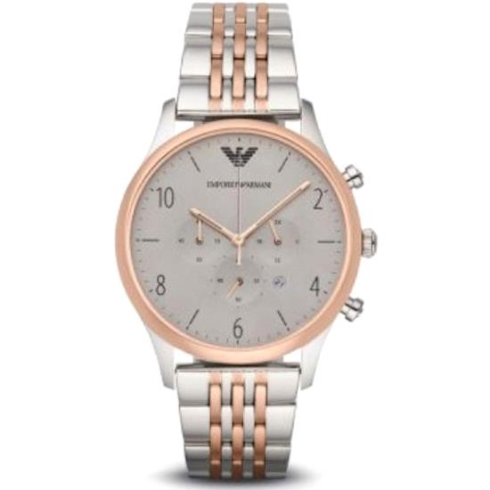 emporio armani watch rose gold mens