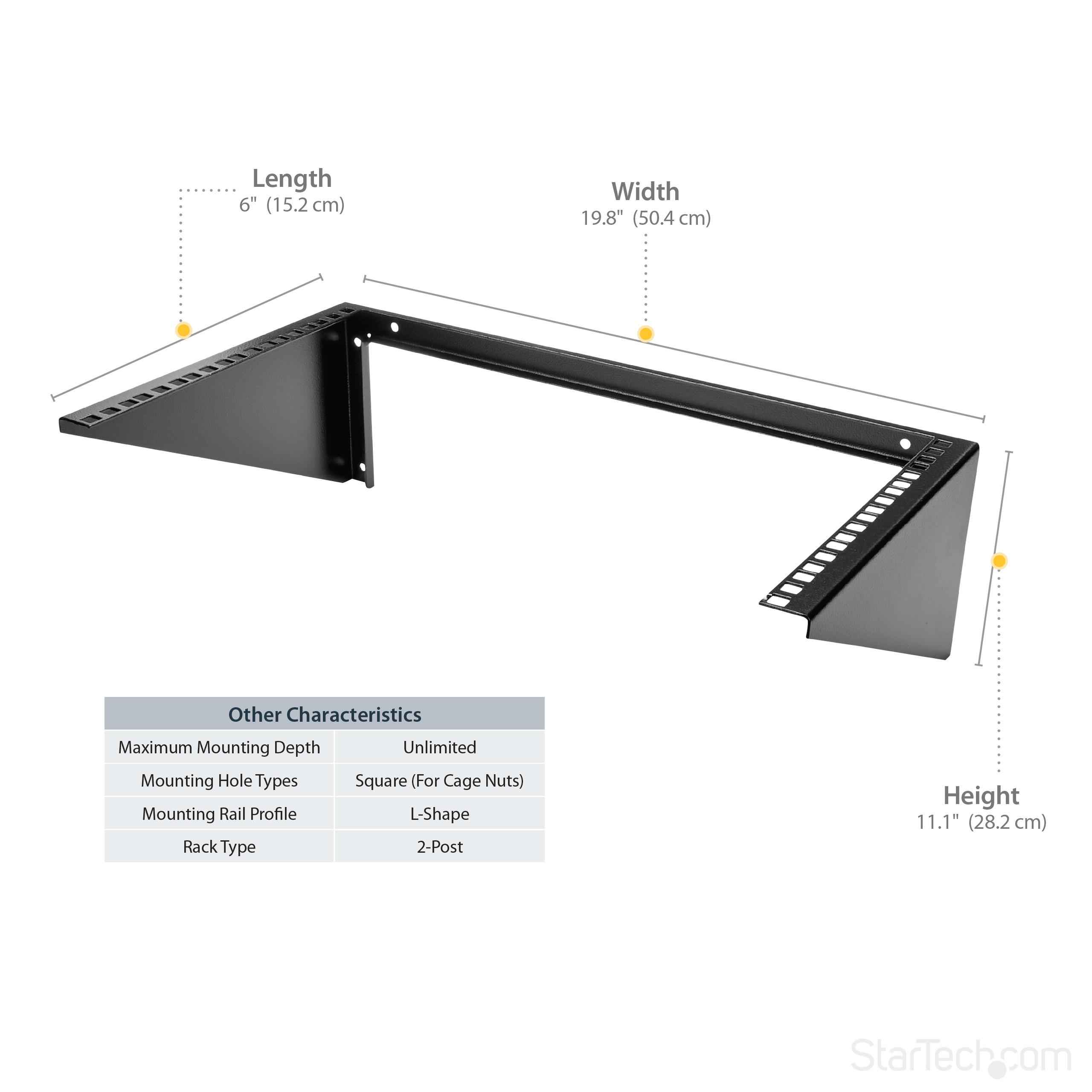 Startech Com Vertical Wall Mount Server Rack Solid Steel 6u