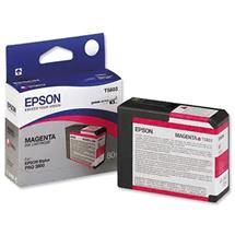 Epson Singlepack Magenta T580300. Type: Original, Ink type: Pigment-based ink, Printing colours: Magenta. Width: 125 mm, Depth: 31 mm, Height: 121 mm