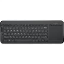 Microsoft All-in-One Media Keyboard. Keyboard form factor: Standard. Keyboard style: Straight. Connectivity technology: Wireless, Device interface: RF Wireless, Keyboard layout: QWERTY, Recommended usage: Home. Product colour: Black