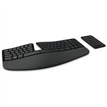 Microsoft Sculpt Ergonomic for Business, Standard, Wireless, RF Wireless, QWERTY, Black