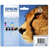 Epson Multipack 4-colours T0715 DURABrite Ultra Ink. Type: Original, Ink type: Pigment-based ink, Printing colours: Black,Cyan,Magenta,Yellow. Package type: Blister