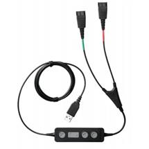 Jabra Link 265. Connector 1: USB2.0, Connector 1 gender: Male, Connector 2: 2x QD, Connector 2 gender: Male, Product colour: Black