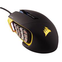 Corsair CH-9000091-EU, Right-hand, Optical, USB, 12000 DPI, Black,Yellow