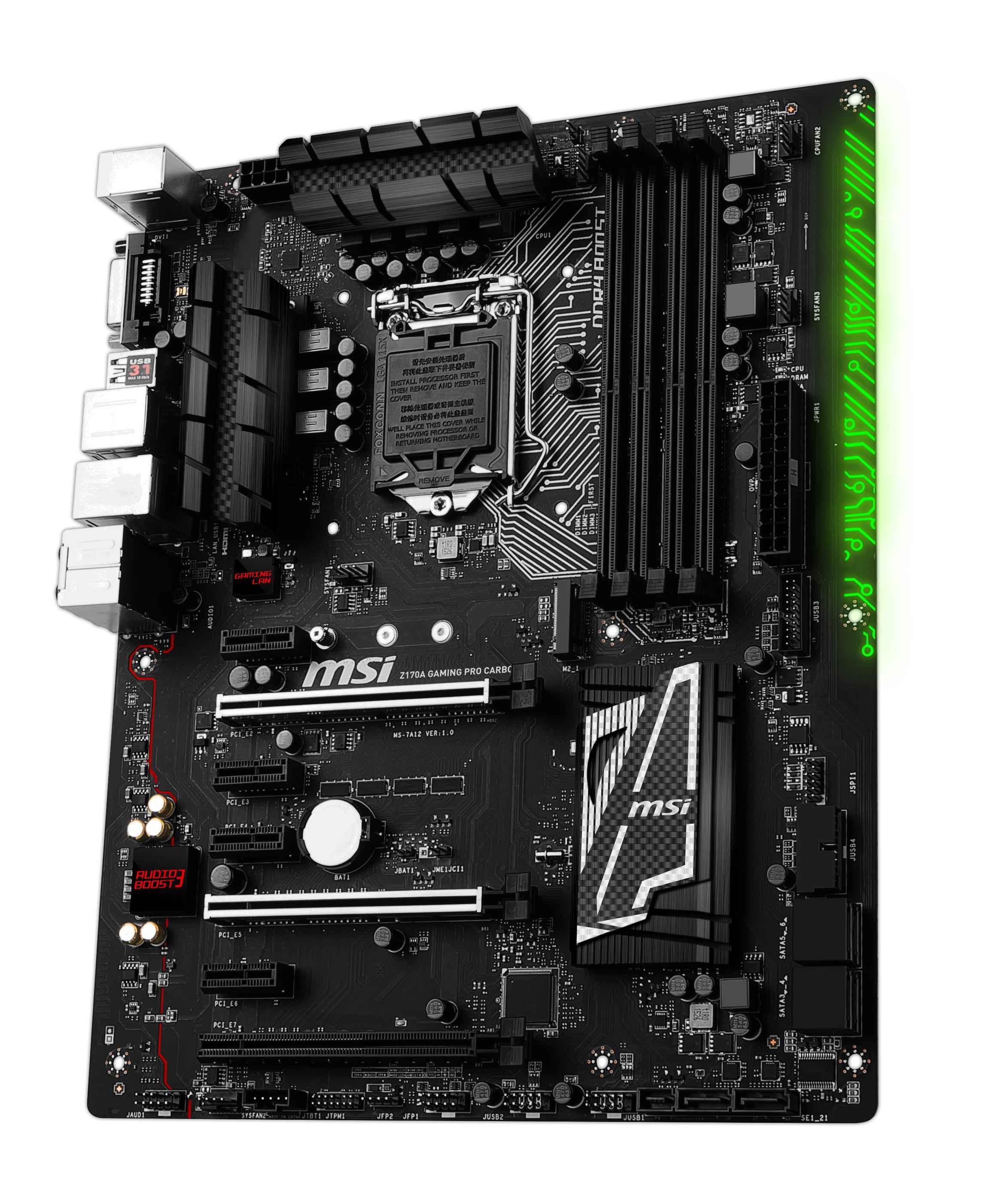 MSI X299 GAMING PRO CARBON Motherboard LGA 2066 ATX Intel® X299