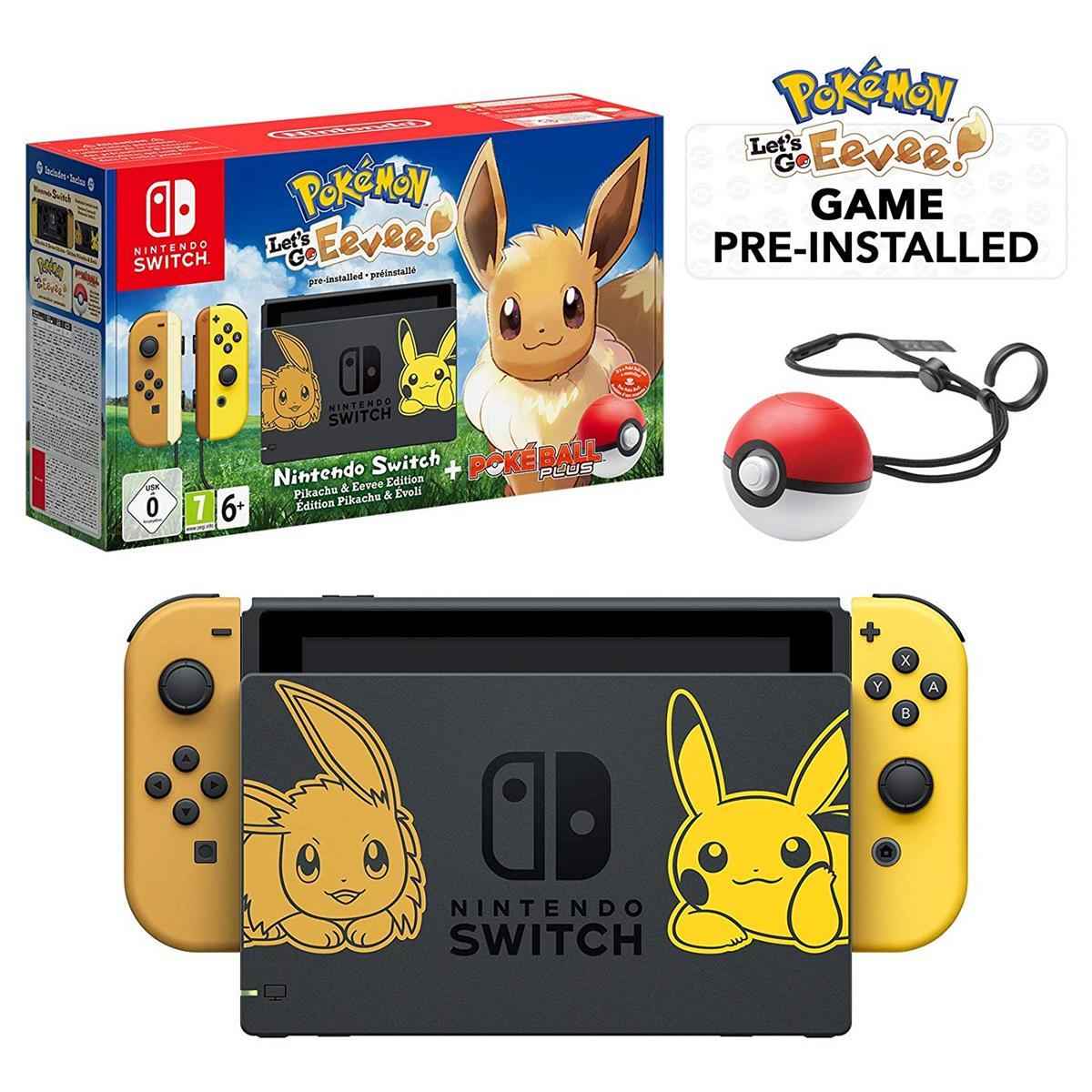 Bundle Nintendo Switch Console (Limited Edition) with Pokemon Lets