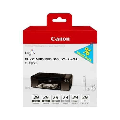 Canon Ink Cartridge Black Dark gray  Light grey Matte  Photo  PGI-29 MBK/PBK/...