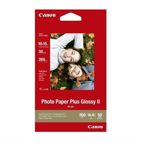 Canon PP-201 Glossy Photo Paper, 10 x 15cm, 50 Sheets