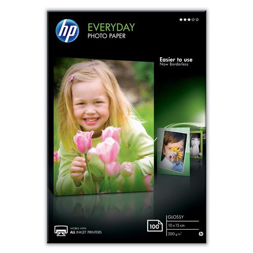 HP CR757A Everyday Photo Printer Paper, White, 10 x 15cm, 100 Sheets
