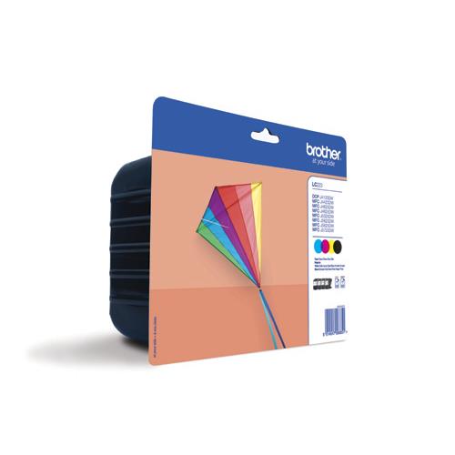 Brother LC223 Inkjet Cartridges, Black, Cyan, Magenta & Yellow