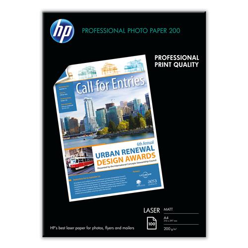 HP Papier Photo HP Mat - A4 - 100 feuilles - 200 g/m2 pour Color LJ 85xx - Color LJ Entreprise CM4540 LJ Pro 400 M401 pour imprimante HP COLOR LASERJET ENTREPRISE CP4525XH - Q6550A