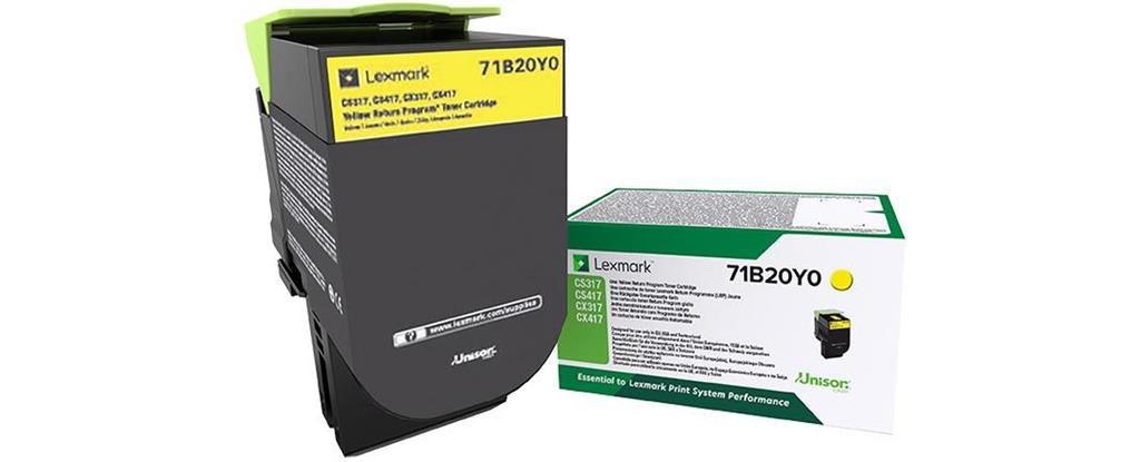 Lexmark 71B20Y0 Toner Cartridge 1 Pc(S) Original Yellow