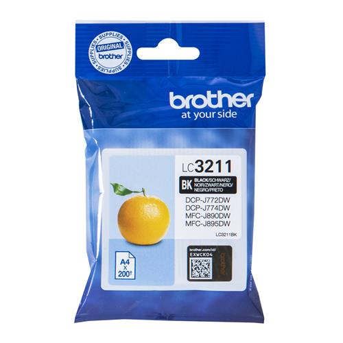 Original Multipack Brother MFC-J895DW Printer Ink Cartridges (4 Pack) -LC3211BK