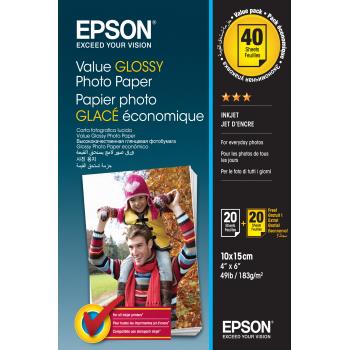Photos - Other consumables Epson Value Glossy Photo Paper - 10x15cm - 2x 20 sheets  C13S400044 (BOGOF)