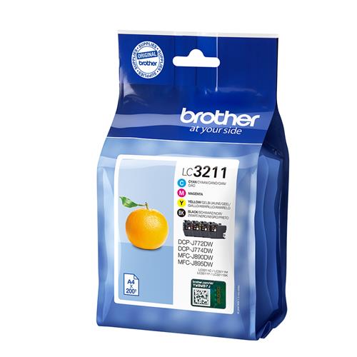 Brother LC3211 BK/C/M/Y Original Standard Capacity Ink Cartridge Multipack
