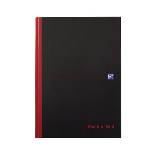 Black N Red Plain Notebook Casebound A4 160 Page PK5