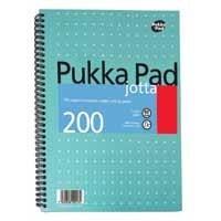 Pukka Pad, A5 Metallic Jotta Book 3-Pack for Home, School, and Office – 15 x 21cm – Wirebound Notebook with 8mm Lines and 80GSM Paper – Features Perforated Edges - 200 Pages, Green-image