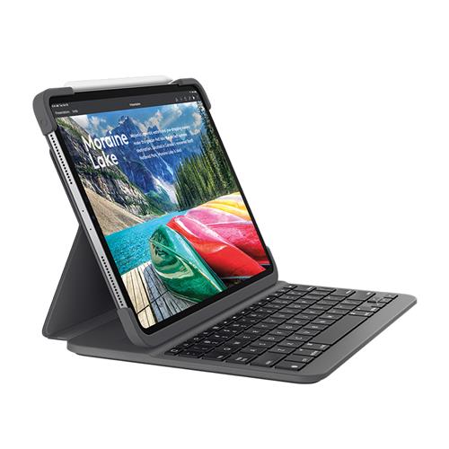 LOGITECH Slim 12.9" iPad Pro Keyboard Folio - Grey, Grey