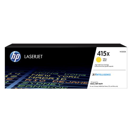 HP 415X High Yield Yellow Original LaserJet Toner Cartridge. Colour toner page yield: 6000 pages Printing colours: Yellow Quantity per pack: 1 pc(s)