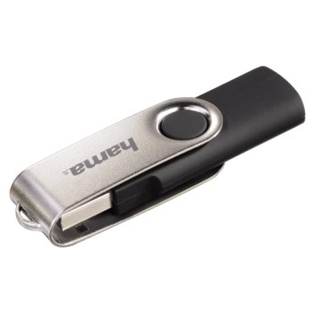 Hama 8GB Rotate Usb Flash Drive Usb Type-A 2.0 Black Silver