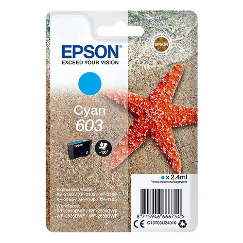 EPSON 603 Starfish Cyan Ink Cartridge, Cyan