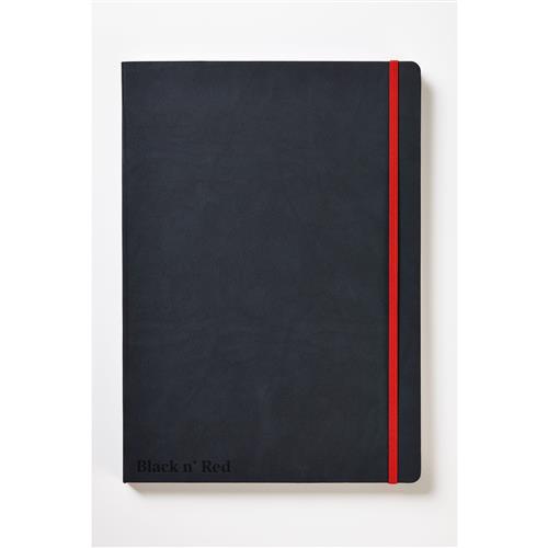 Black N Red A4 Casebound Hard Cover Journal Ruled 144 Pages Black/Red - 400038675