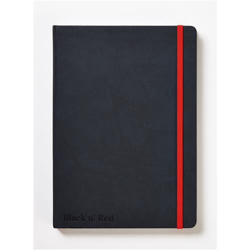 Black N Red A5 Casebound Hard Cover Journal Ruled 144 Pages Black/Red - 400033673