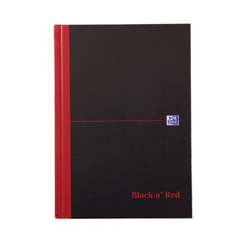 Black N Red A5 Casebound Hard Cover Notebook A-Z Ruled 192 Pages Black/Red (Pack 5) - 100080491
