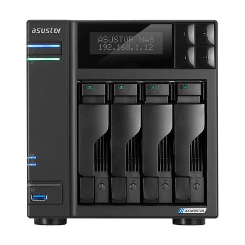 Asustor AS6604T NAS/storage server J4125 Ethernet LAN Black