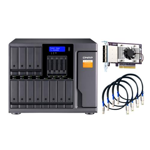 QNAP TL-D1600S storage drive enclosure 2.5/3.5" HDD/SSD enclosure Black Gray