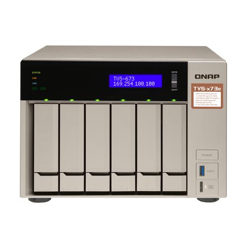 QNAP TVS-673E RX-421BD Ethernet LAN Tower Gray NAS