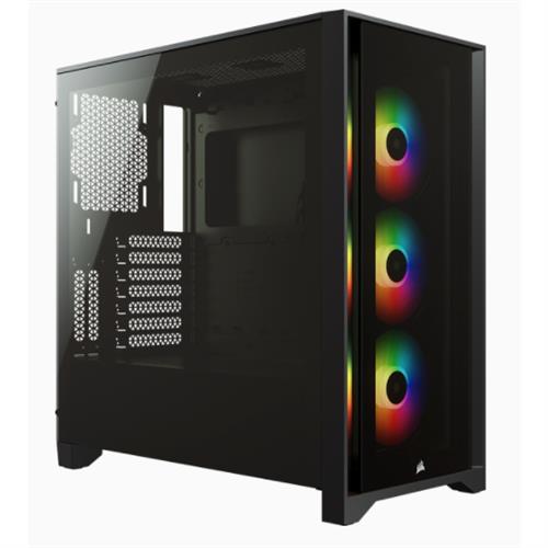 CORSAIR iCUE 4000X RGB ATX Mid-Tower PC Case - Black, Black