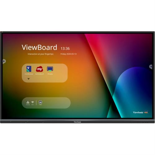 Viewsonic IFP7550-3 interactive whiteboard 190.5 cm (75&quot;) 3840 x 2160 pixels Touchscreen Black HDMI