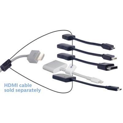 Liberty DL-AR2063 video cable adapter DisplayPort Mini-DisplayPort Micro-HDMI &quot;D&quot; Lightning USB &quot;C&quot; HDMI Black White
