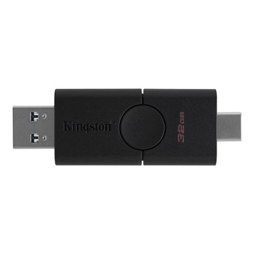 Kingston Technology DataTraveler Duo USB flash drive 32 GB USB Type-A / USB Type-C 3.2 Gen 1 (3.1 Gen 1) Black