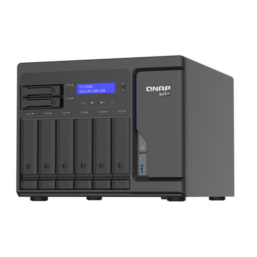 QNAP TS-h886-D1622 D-1622 Ethernet LAN Tower Black NAS