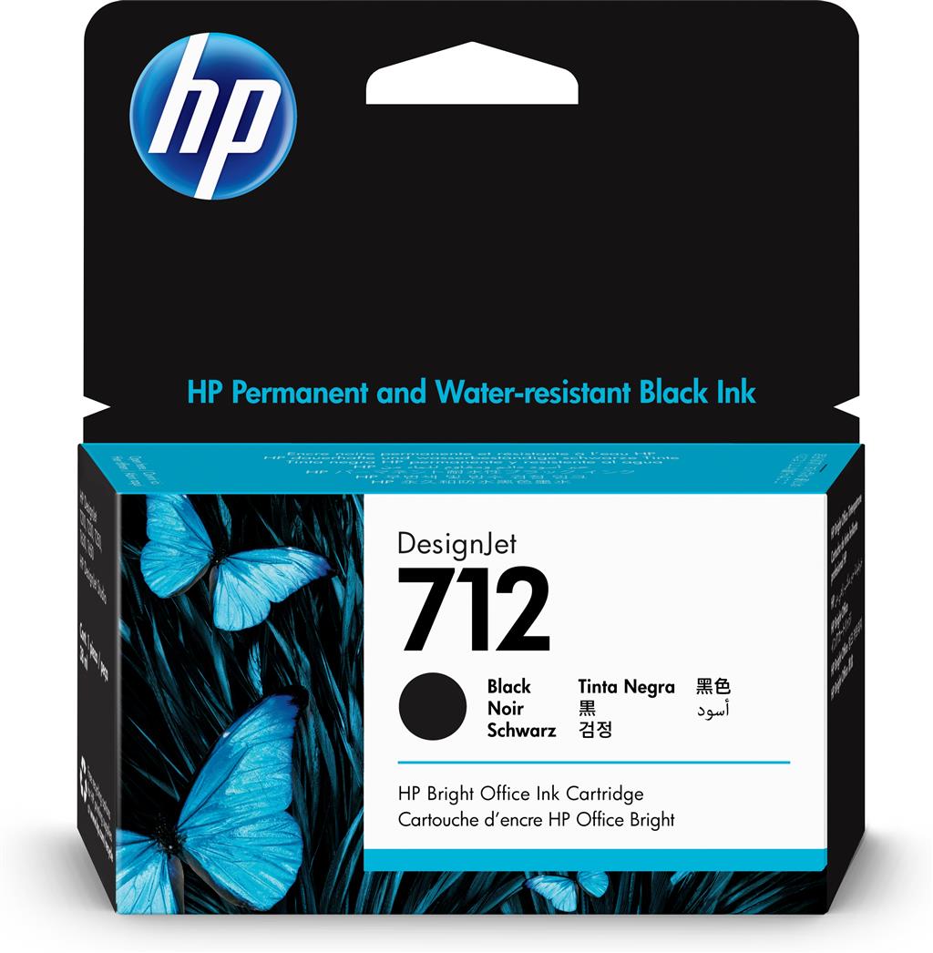 Hp 712 38-Ml Black Designjet Ink Cartridge