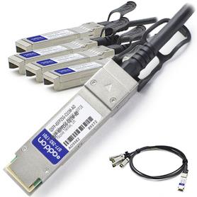AddOn Networks 1m QSFP28/4xQSFP28 InfiniBand cable Black Silver