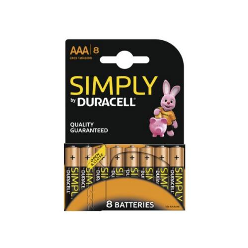 Duracell Micro-Batterien DURACELL SIMPLY, 8 Stück