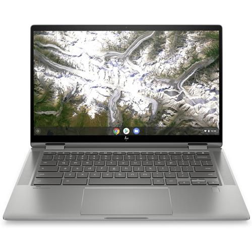 HP x360 14c-ca0003na Chromebook Laptop, Intel Pentium Processor, 4GB RAM, 64GB eMMC, 14 Full HD, Silver