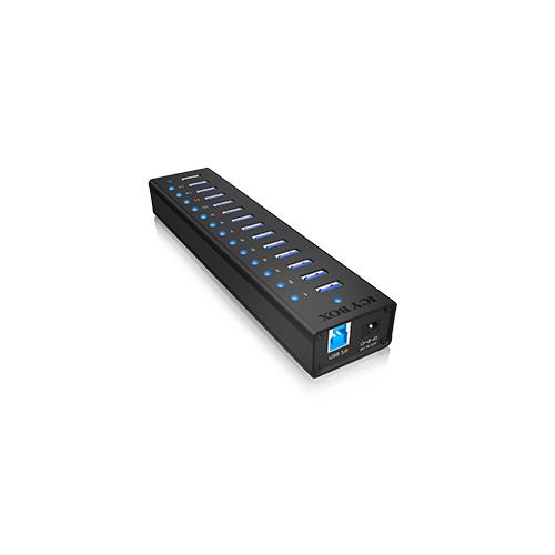 ICY BOX IB-AC6113 USB 3.2 Gen 1 (3.1 Gen 1) Type-B 5000 Mbit/s Black