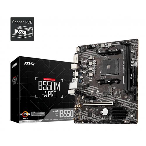 MSI B550M-A PRO motherboard AMD B550 Socket AM4 micro ATX