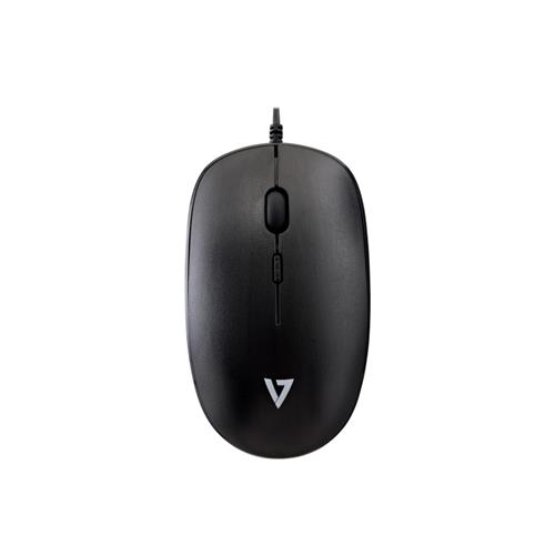 V7 MU200GS USB 4-Button Wired Optical Mouse with adjustable dpi - Black