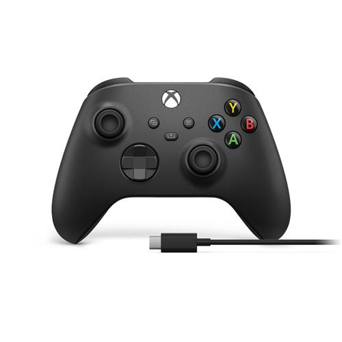 Microsoft Xbox Wireless Controller + USB-C Cable Black Gamepad Analogue / Digital PC Xbox One Xbox One S Xbox One X Xbox Series S Xbox Series X