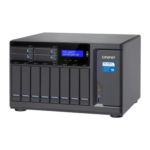 QNAP TVS-1282T3 NAS Tower Ethernet LAN Black i7-7700