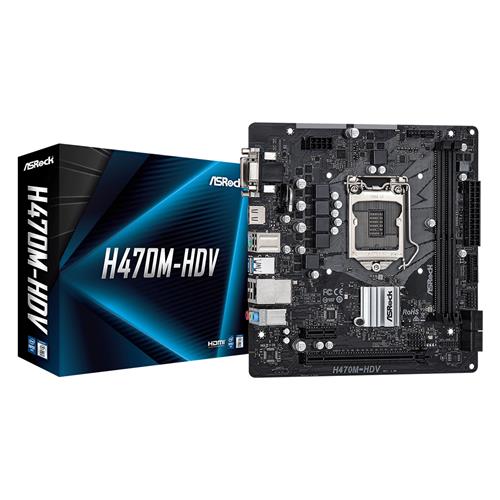 Asrock H470M-HDV motherboard Intel H470 LGA 1200 micro ATX