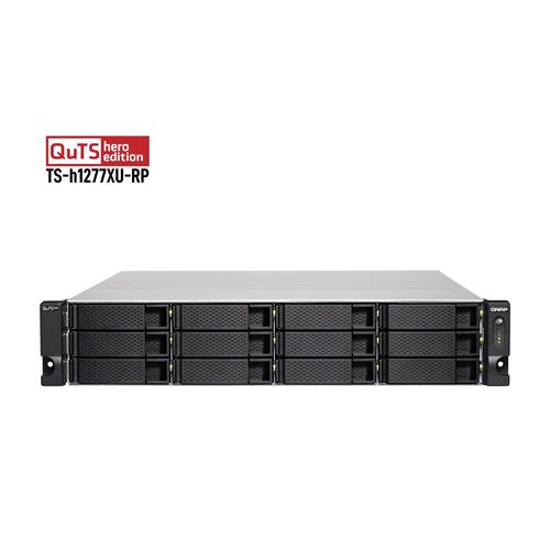 QNAP TS-h1277XU-RP NAS Rack (2U) Ethernet LAN Black Grey 3700X