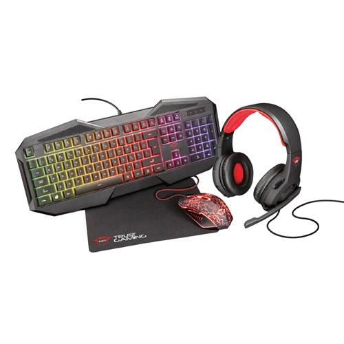 TRUST GXT 788RW 4-in-1 Gaming Bundle - Black, Black
